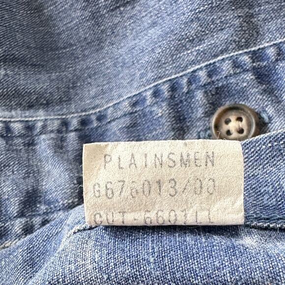 VTG L.L. Bean Denim Button-Up Shirt Plainsmen XL Western Ranch Wear Made in USA - Picture 7 of 9